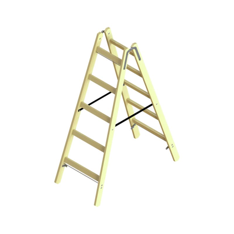 Wooden runged standing ladder 2X5 rungs