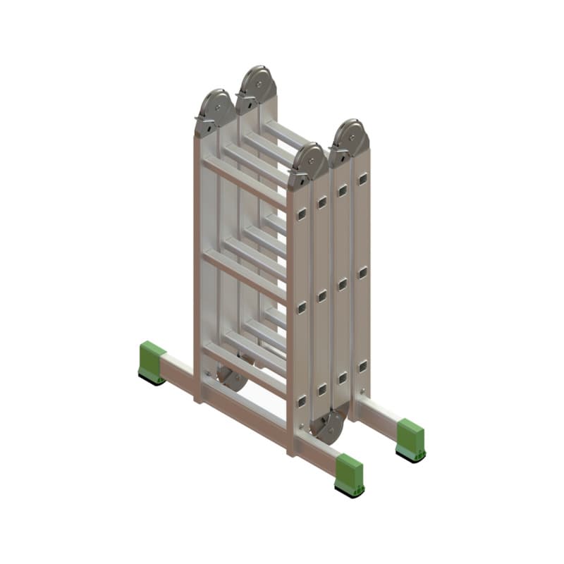 Alu multipurpose ladder with working platform 4x3 rungs