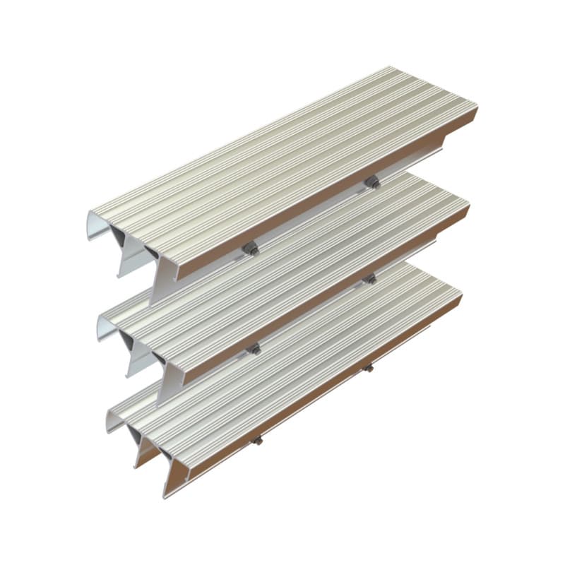Retrofit step set A3 for alu leaning ladders with rungs