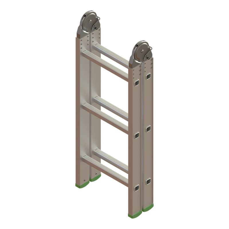 Alu telescopic ladder, inner ladder 4x3 rungs