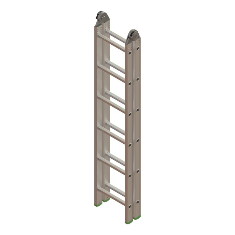 Alu professional telescopic ladder, inner ladder 4x6 rungs
