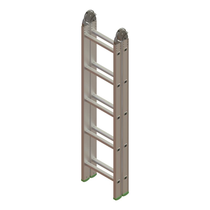Alu telescopic ladder, inner ladder 4x5 rungs