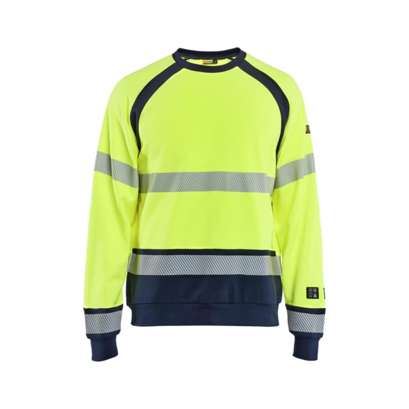 Multinorm Sweatshirt HiVis Yellow/Navy Blue 3088 1762 3389 4XL