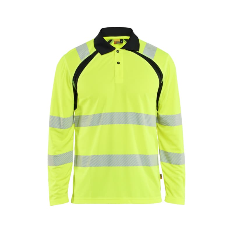 UV Polo Shirt HiVis Long Sleeve HiVis Yellow/Black 3598 1013 3399 4XL