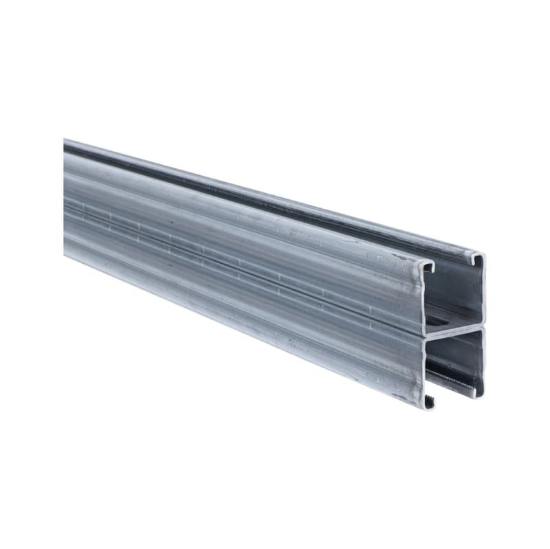 recamo D plus toothed mounting rail 41x41/2.0 double, 6 m, PU=4x6 m 41x82 mm