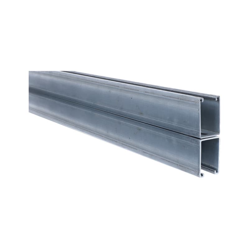 recamo D plus toothed mounting rail 41x62/2.5 double, 6 m, PU=4x6 m 41x124 mm