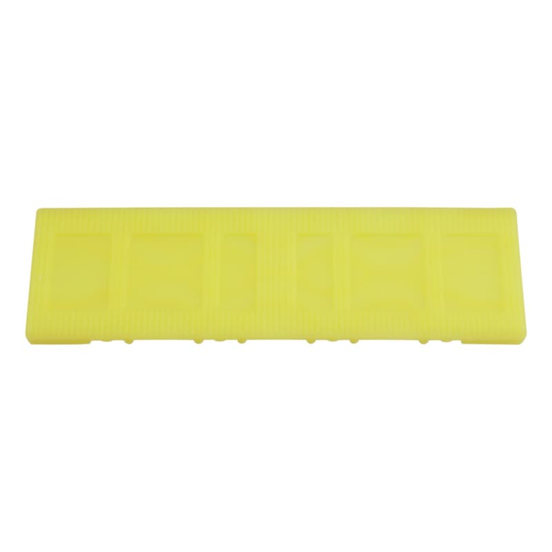 Glazing block 24x100x4 mm, plastic, yellow
