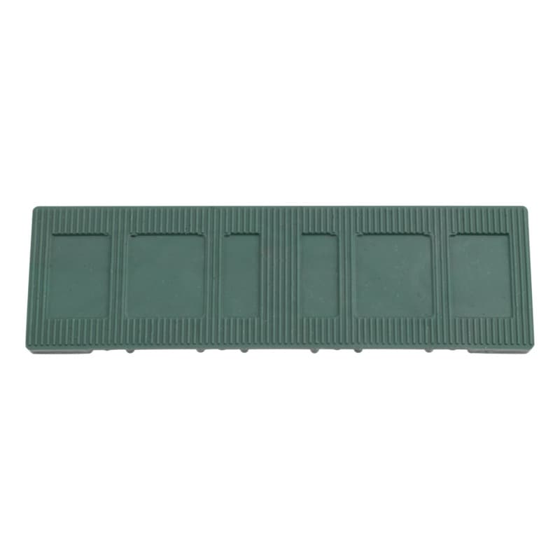 Glazing block 22x100x5 mm, plastic, green
