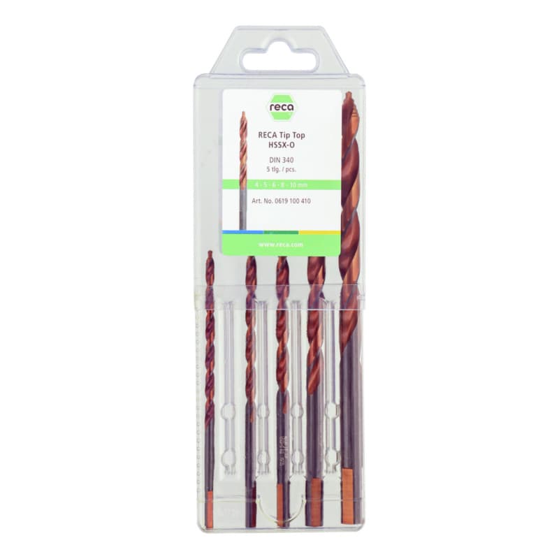 Tip Top twist drill bit DIN 340 set 5 pcs 4-10 mm