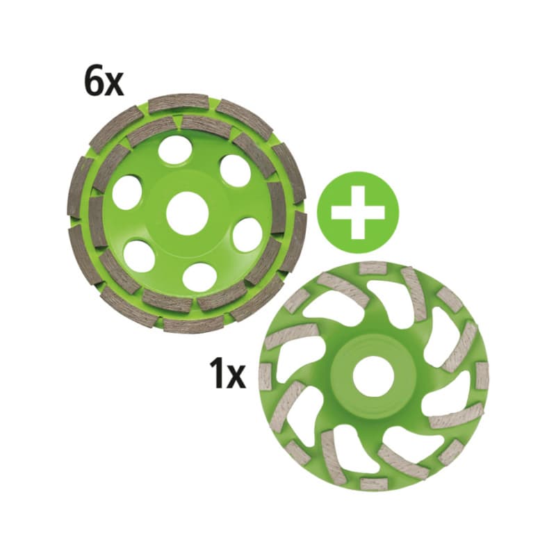 diamop Package 6x 2 reihig Basic RS10B + 1x AERO RS10B Ø125