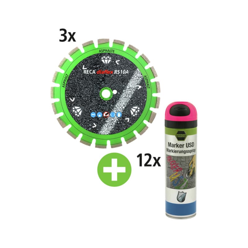 diaflex RS10A SPEZIAL 450/25,4 + Markierungsspray pink