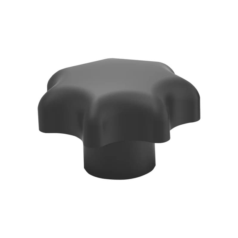 Plastic star knob, black M10