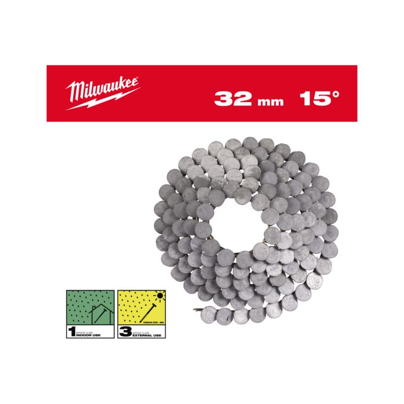 Milwaukee Coilnägel für M18FRCN45 3,05 x 32mm Glattschaft feuerverzinkt, 15°