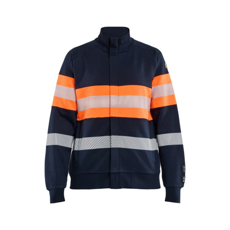 Women's Multinorm Sweat Jacket Navy Blue/Orange 3472 1745 8953 L