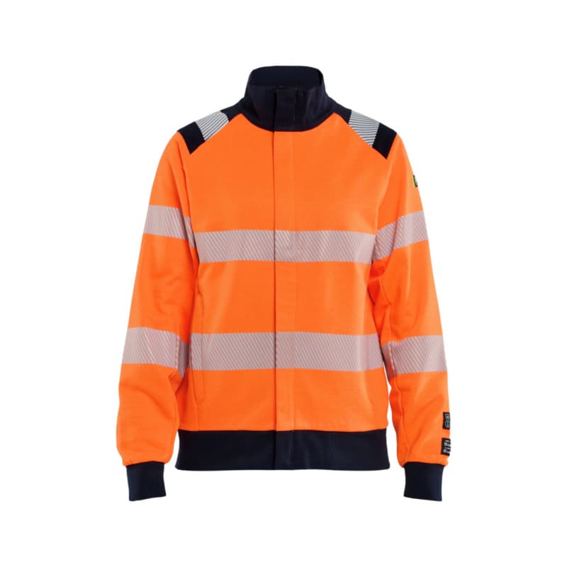 Women's Multinorm Sweat Jacket High Vis Orange/Navy Blue 3471 1745 5389 L