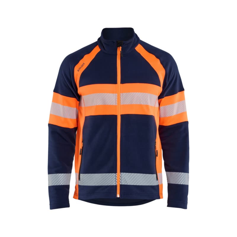 Microfleece Jacket Navy Blue/Orange 4713 1010 8953 4XL