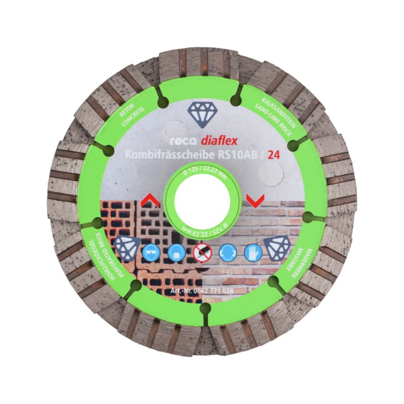 diaflex RS10AB combi milling disc dia. 125x30 for wall chasers