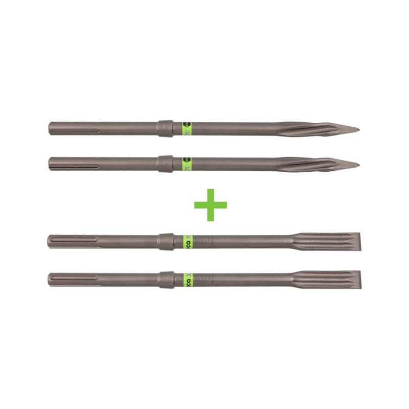 Meißel EVO-S Set 4-teilig SDSmax je 2x Spitz-,Flachmeißel