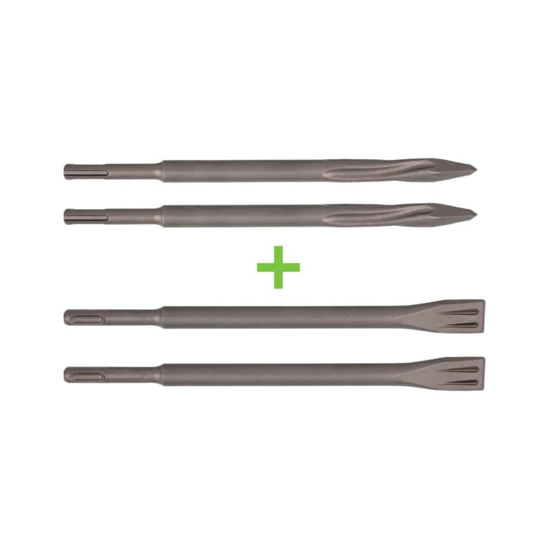 Meißel EVO-S Set 4-teilig SDSplus je 2x Spitz-,Flachmeißel