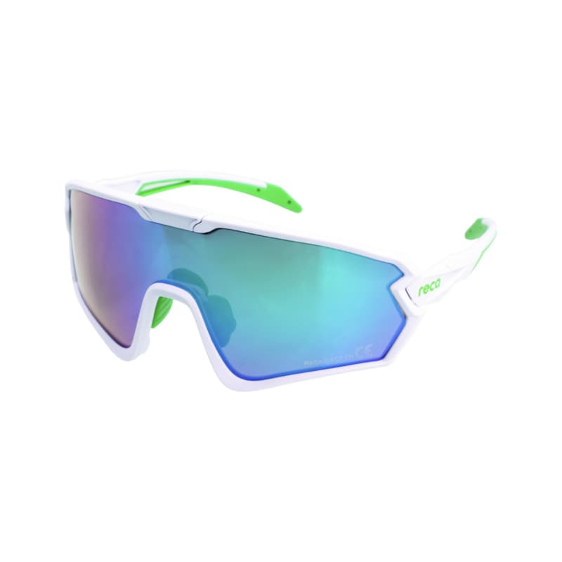 UX 304 SE safety goggles with side arms, green mirrored