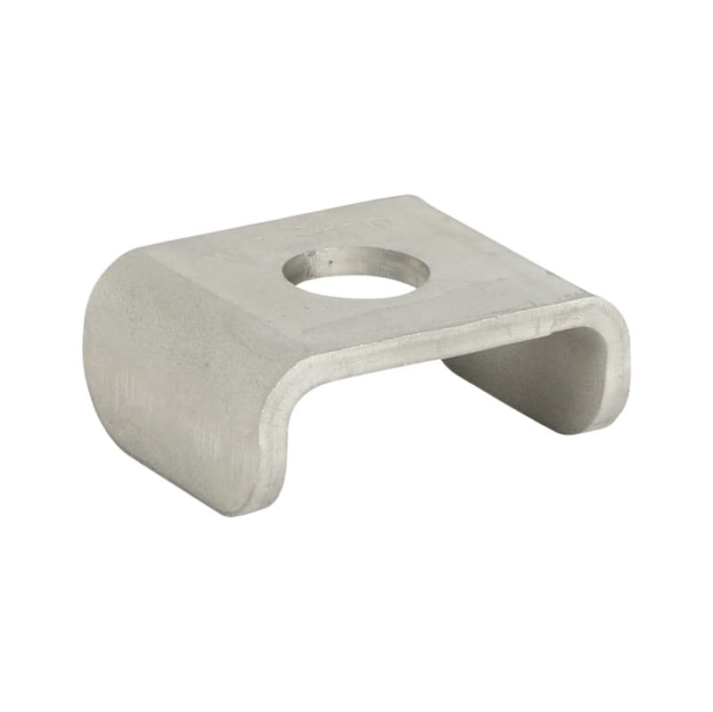 recamo toothed mnt rail sec clip f 41/41 + 38/40, znc-pltd, w drill hole 9 mm M8