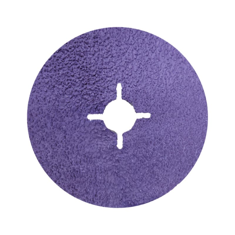 Purple ceramic fibre disc, 115 mm, grain 24