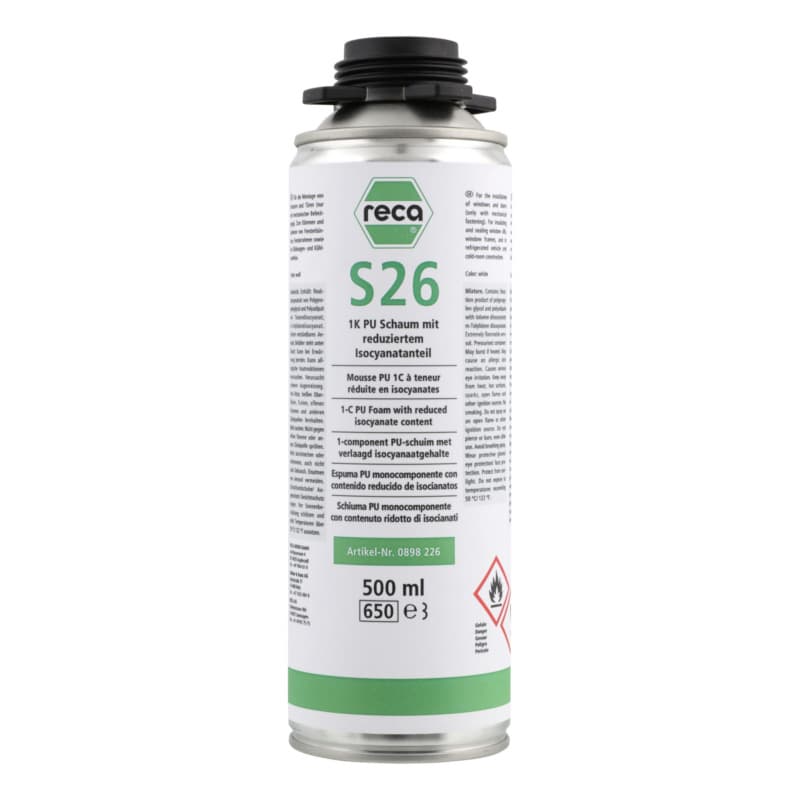 Gun grade expanding foam, S26, training-free