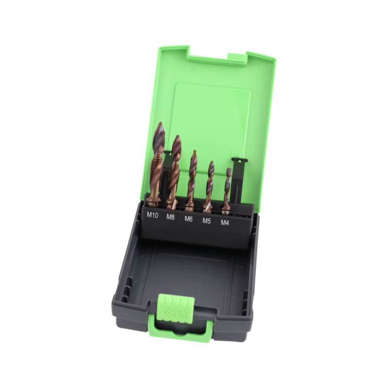 Tip Top HSSX-O combination drill bit set, 5 pieces, M4-M10