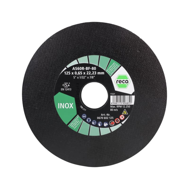 INOX 76x0.65x10 mm straight cutting disc