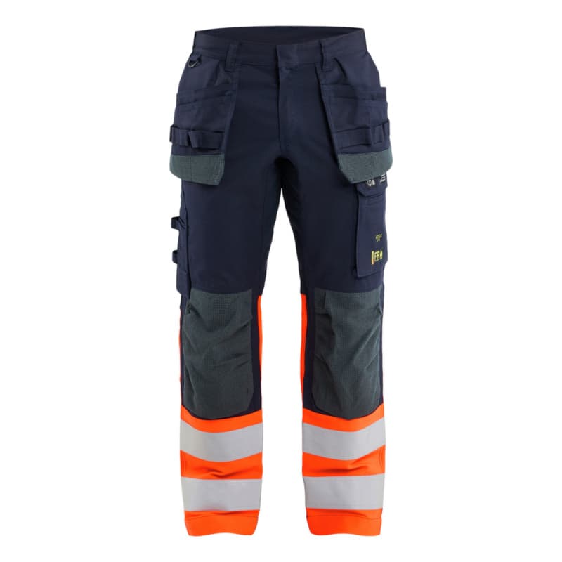 Multinorm stretch trousers inherently D.NavyBlue/HVis Y 1487 1524 8953 C44
