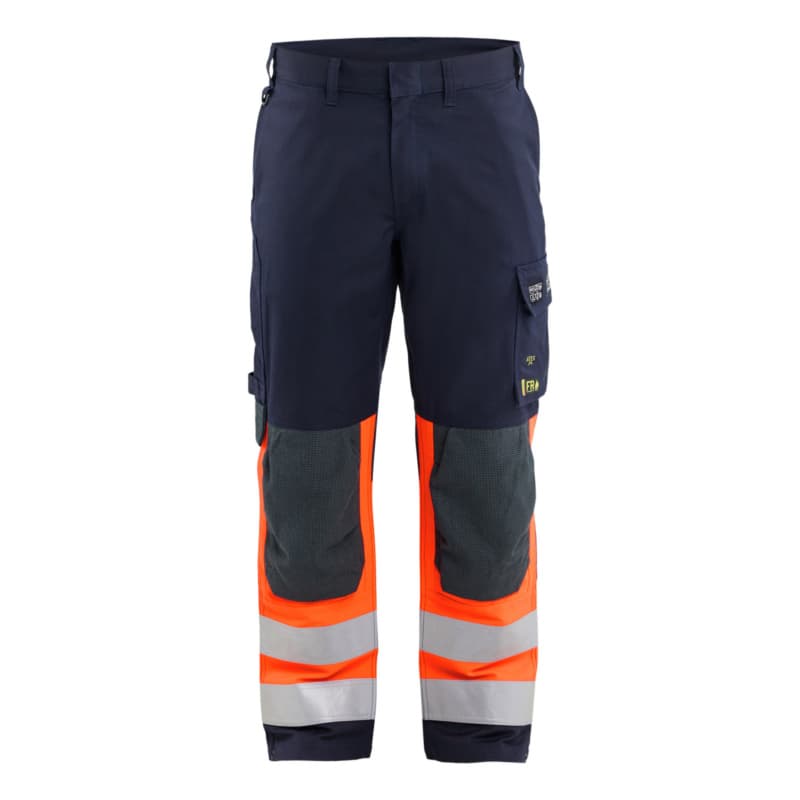 Multinorm Work Trousers Inherent Navy Blue/Orange 1488 1524 8953 C44