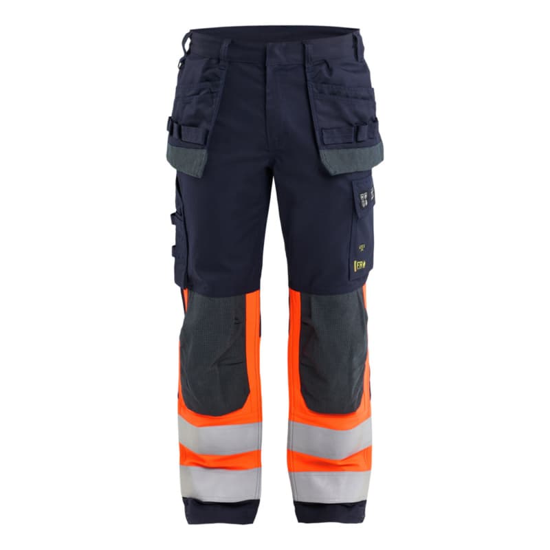 Multinorm Work Trousers Inherent Navy Blue/Orange 1489 1524 8953 C44