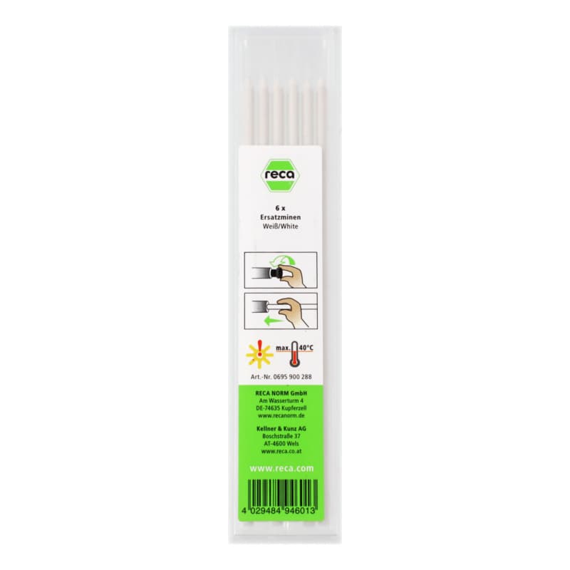 RECA lead refills white for deep-hole marker and dry marker 2-in-1