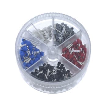 Assortment box of wire end ferrules