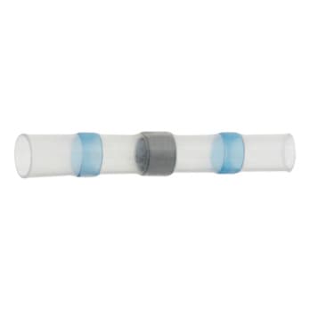 Solder and butt connector with heat-shrink tubing