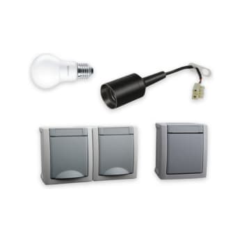 Switches, sockets and lamps