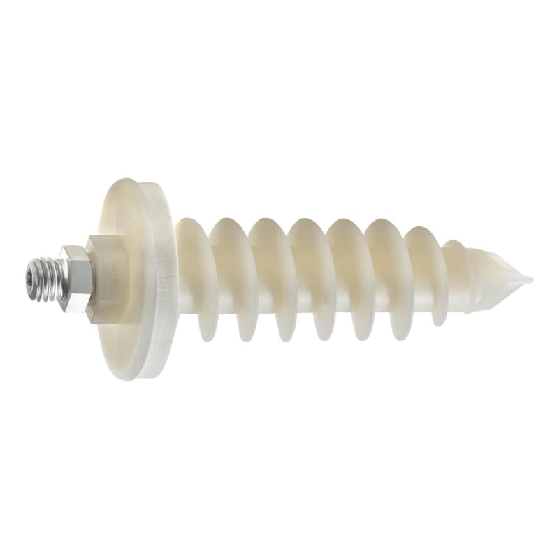 ID 95 VM M10 A2 insulation anchor, pre-mounted w. drill tip, M10 conn. thread