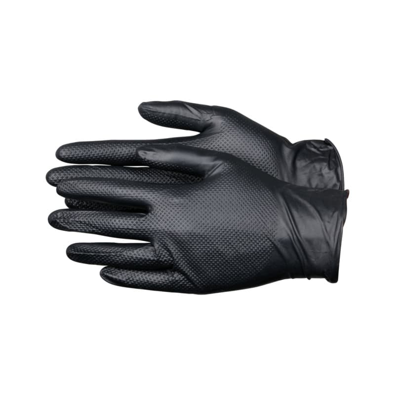 Disposable nitrile glove, black, nitrile, powder-free, size M