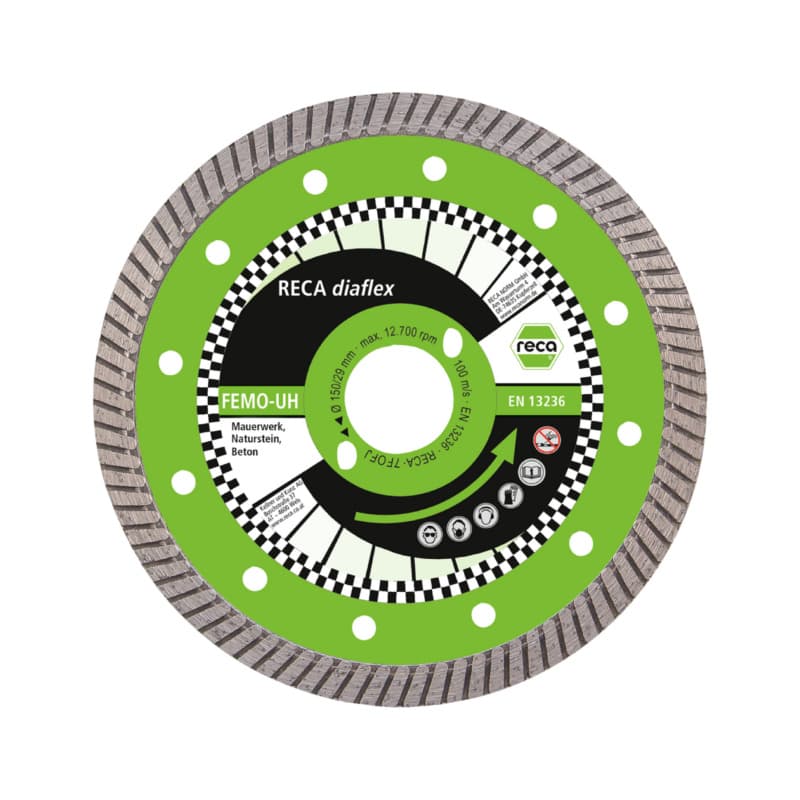 diaflex diamond cutting disc RS10UH for concrete,masonry,natural stone 150/25.8