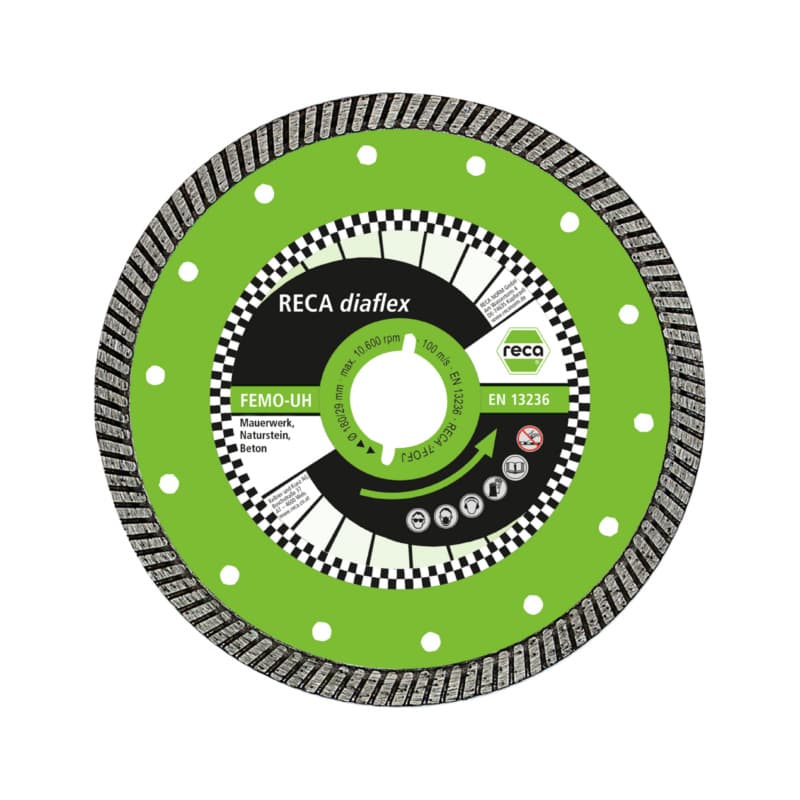 diaflex diamond cutting disc RS10UH for concrete,masonry,natural stone 180/29