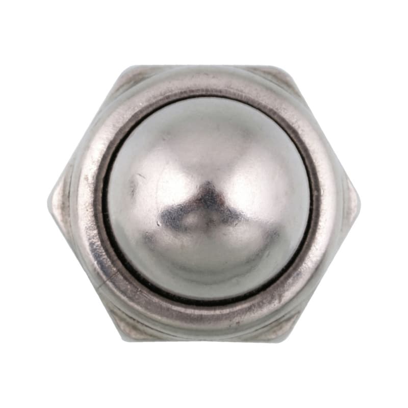 Hexagonal cap nut with clamping part (non-metallic insert), DIN 986 A2, M10