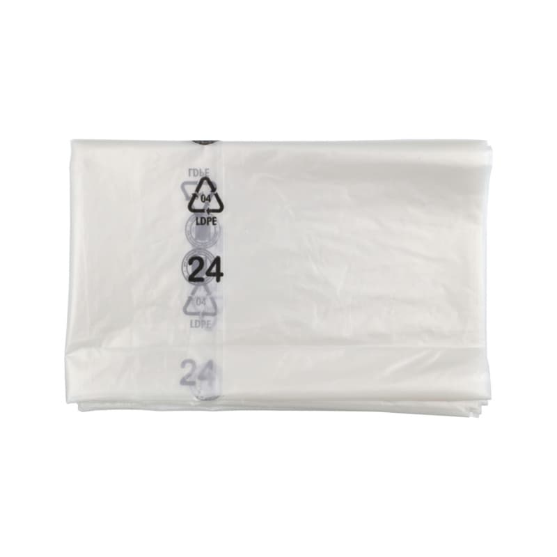 Refuse bag made from LDPE transparent/translucent, 50 MY 1000 litres