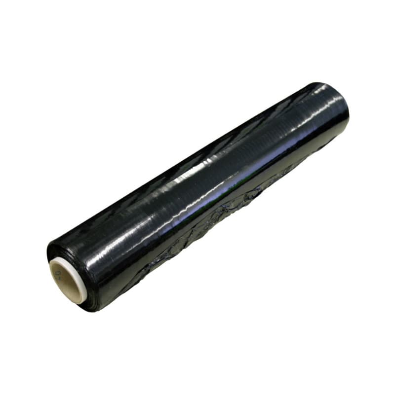 PE stretch film, black, 23 MY, 500 mm x 270 m
