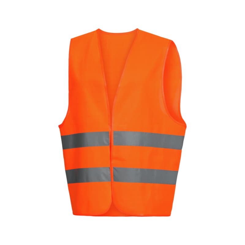 Safety vest orange EN ISO 20471 Class 1 with hook and loop closure XL