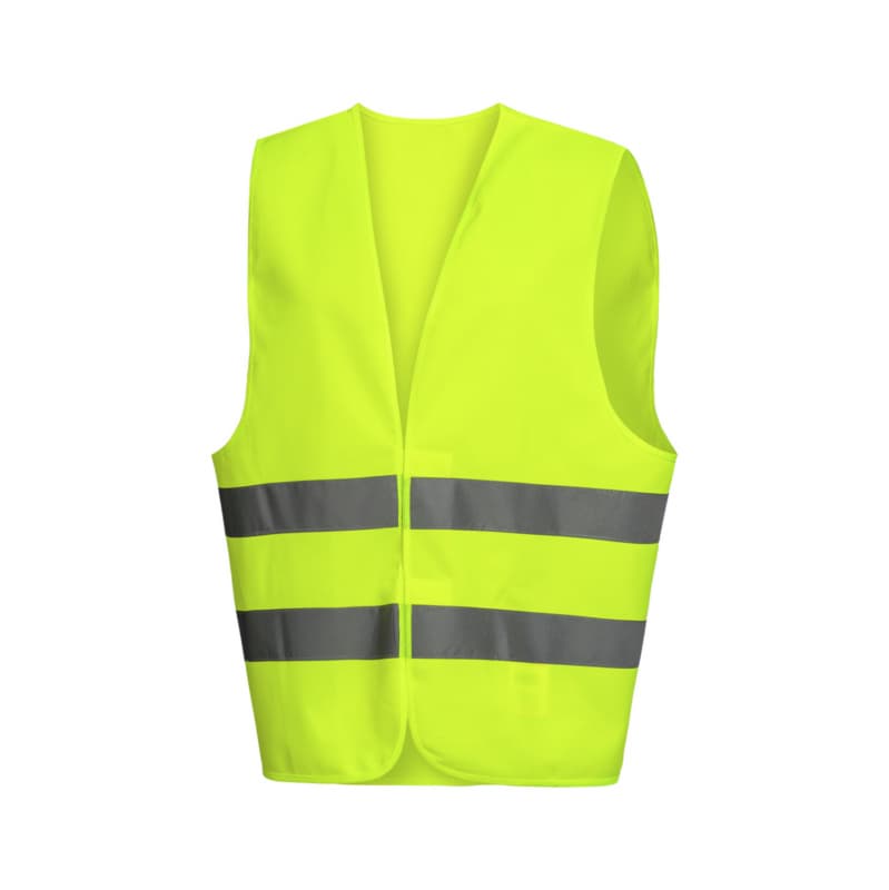Safety vest yellow EN ISO 20471 Class 1 with hook and loop closure XL