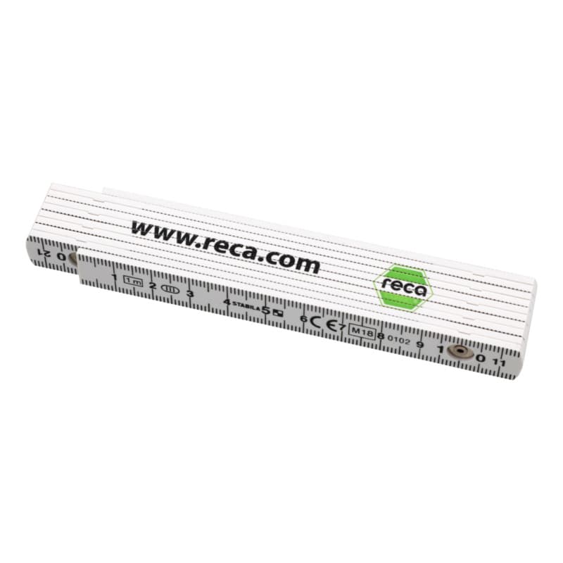 RECA plastic folding rule, 1 m