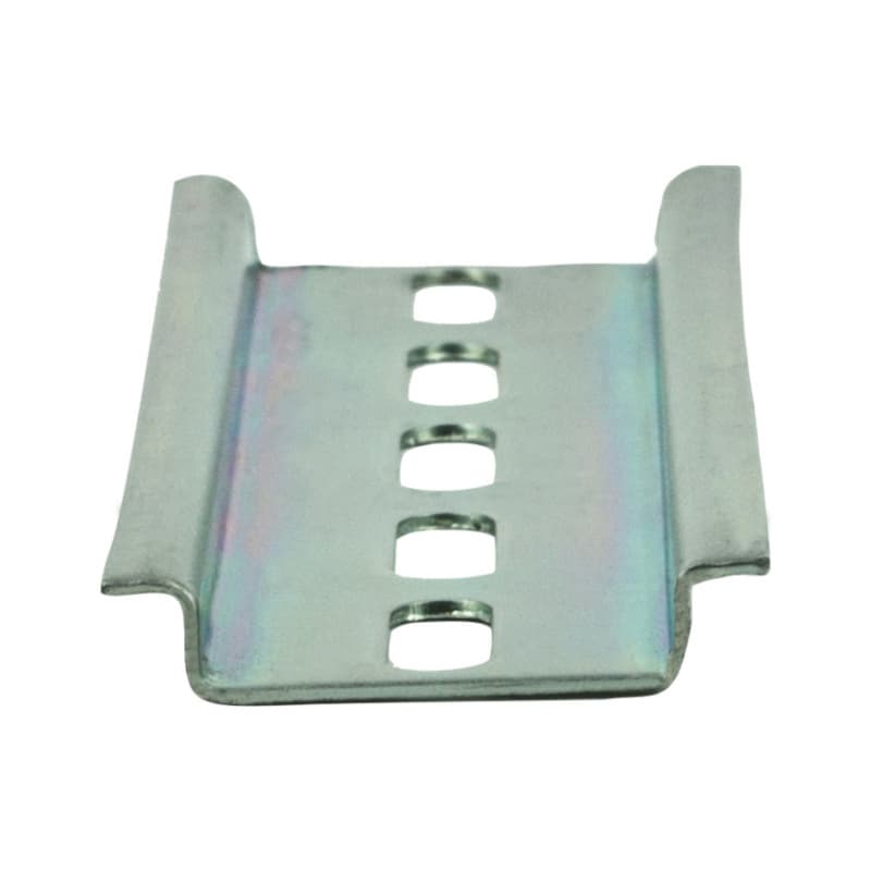 Top hat rail, zinc-plated, perforated 7.5 x 35 mm