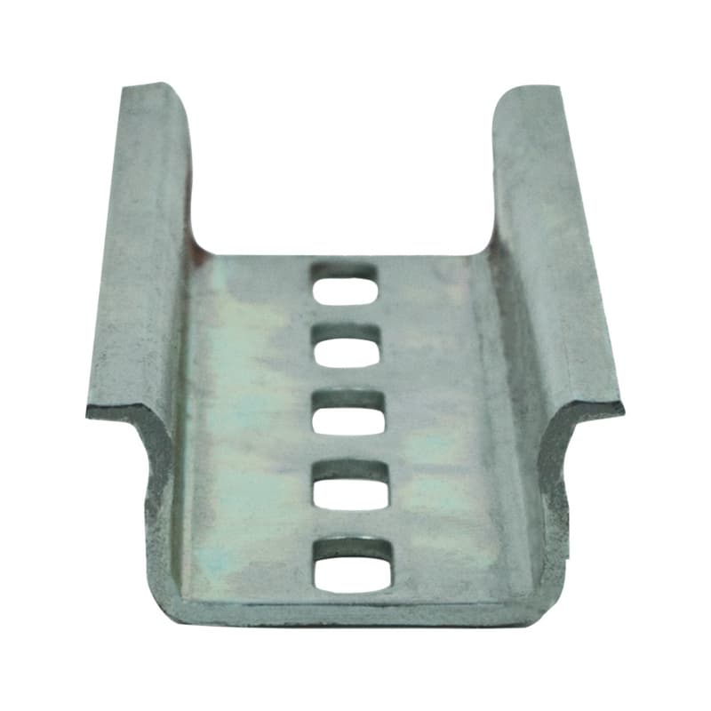 Top hat rail, zinc-plated, perforated 15 x 35 mm