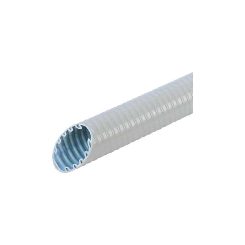 Plastic corrugated pipe, FFKuS-EM-F, grey, dia. 16