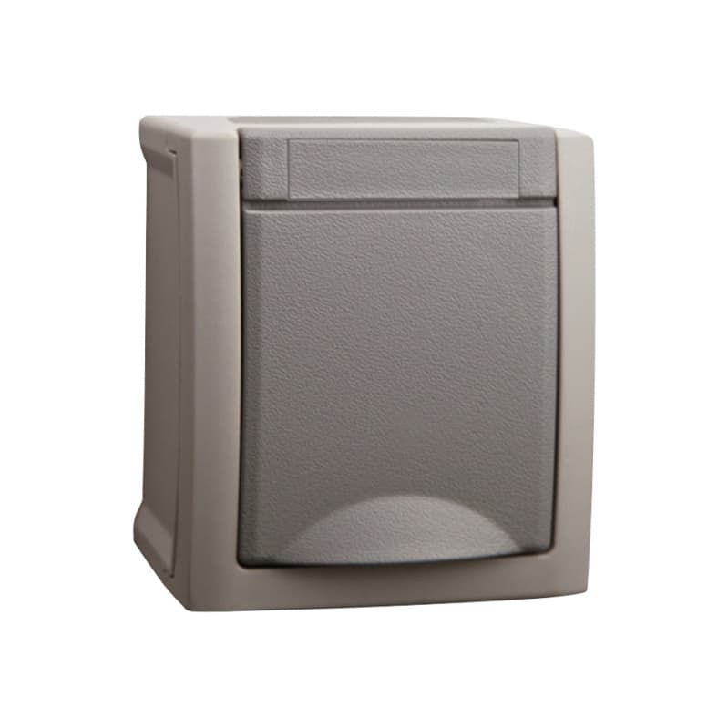 Safety outlet, damp room, surface-mounted, IP54